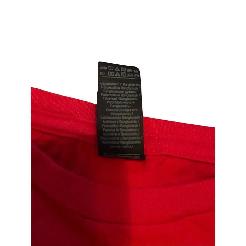 Gildan Red Soft Style Cotton Crew Neck Short Sleeve Ducati Graphic T-Shirt XL